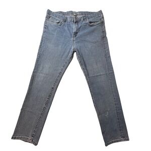 Eddie Bauer Jeans Mens 38x32 (38x28) Blue Straight Leg Stretch Denim Medium Wash